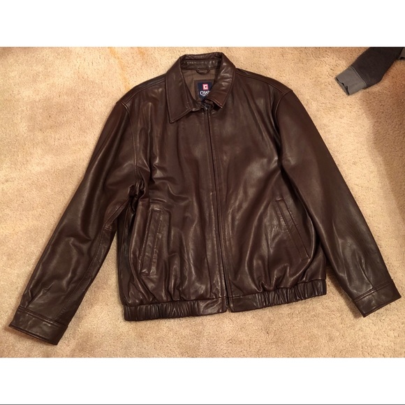 leather jacket and chaps